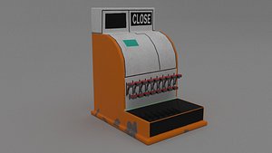 3D model cash register