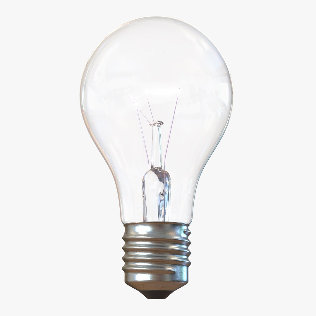Electric Light Bulb Illuminated 3D model preview
