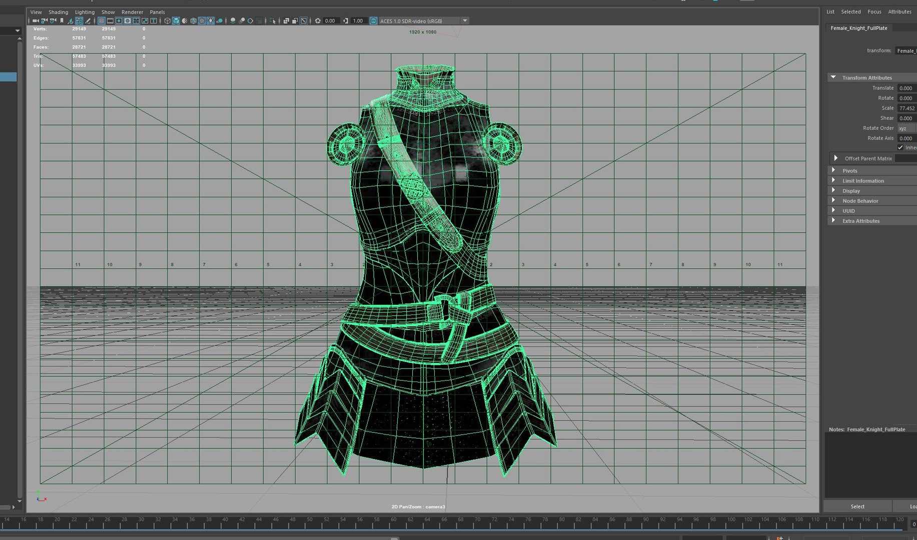 3D Female Knigt Body Armor Set LowPoly - TurboSquid 2034186
