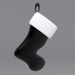 Christmas Stockings black 3D