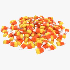 3D model realistic candy corn pile