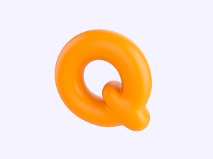 3D model Q Alphabet