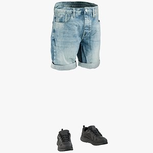 3D model realistic men s shorts