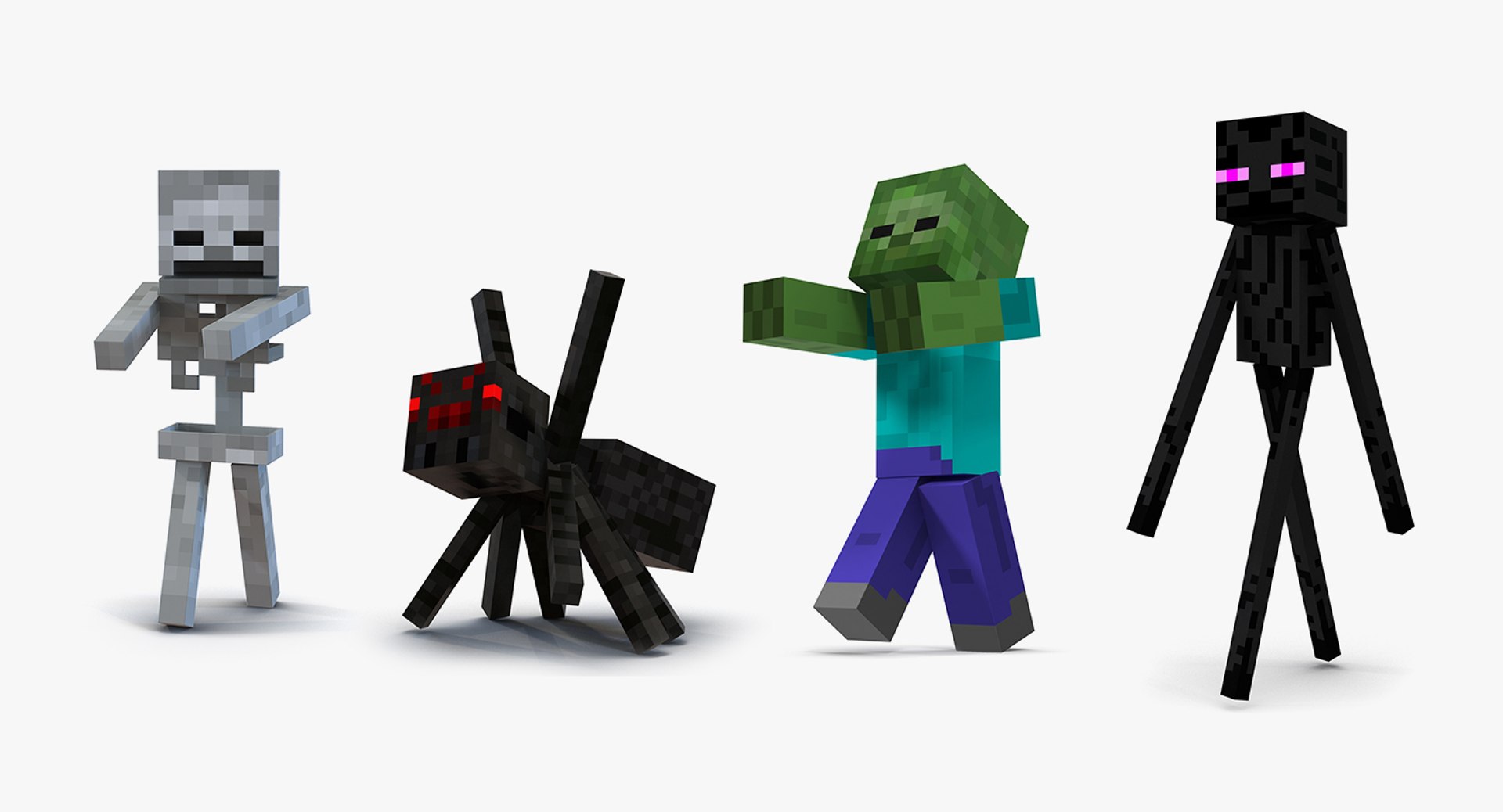 Minecraft Characters Rigged Collection 2 for Cinema 4D 3D model preview