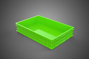 STANDARD GREEN SHALLOW PALLET STORAGE PLASTIC CRATE BOX TRAY BIN