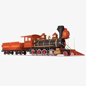 Steam Locomotive With Coal Wagon