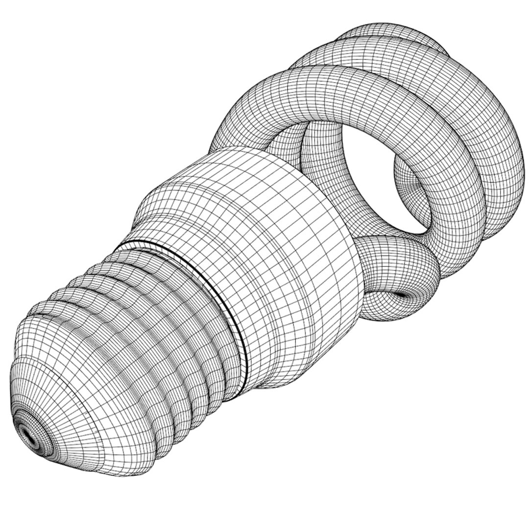 3d Model Realistic Energy Efficient Light Bulb