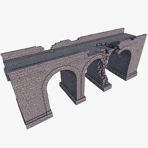 3d model bridge ruins