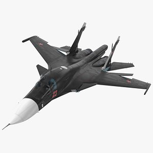 Su 34 Aircraft with X-31PM Supersonic Missile Rigged