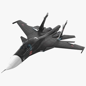 Su 34 Aircraft with X-31PM Supersonic Missile Rigged