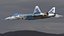 SU-57 Stealth Jet Fighter Pixel Camouflage Rigged