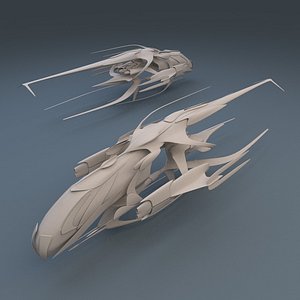 3d model alien battleship