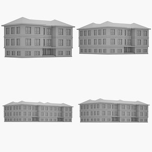 Medieval House Set 02 3D model