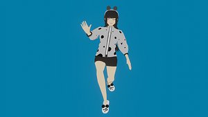 3D Omu-Chan Anime Model  Rigged W Shape Keys model