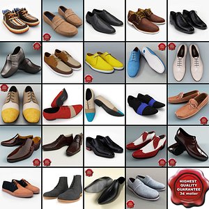 3d model men shoes v11