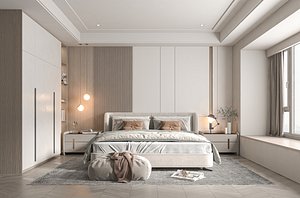 Cozy Bedroom Interior Scene 3D model