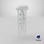 3D Ghostly White Jellyfish model