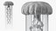 3D Ghostly White Jellyfish model