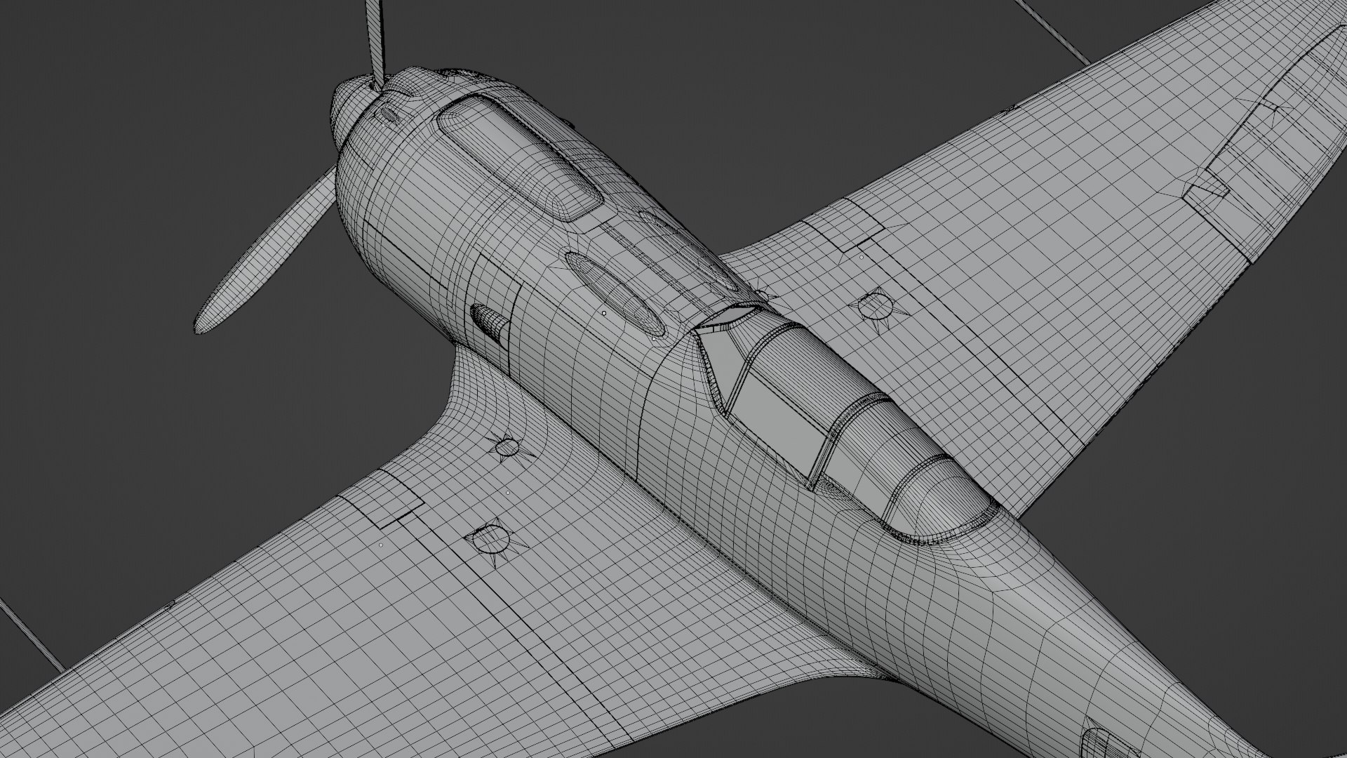 Airplane from World War II Lavochkin 5 3D model https://p.turbosquid.com/ts-thumb/OM/ApLJtd/u9/wire0020/jpg/1709048193/1920x1080/fit_q87/26f4030996cd32e449a66026b1a8c6a1fcbd2038/wire0020.jpg