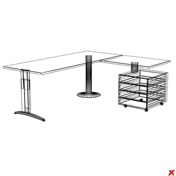 free office table 3d model