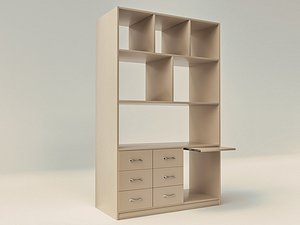 Laminate cabinet workstation 3D model