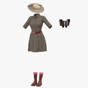 Womens Safari Costume with Binocular