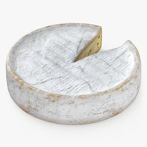 3D Gourmet French Brie Cheese Round model