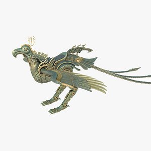 Bronze mechanical phoenix mechanism mount 3D model