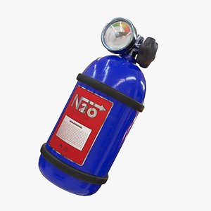 3D Realistic Nitrous Oxide NOS Canister 3D Model - Game-Ready