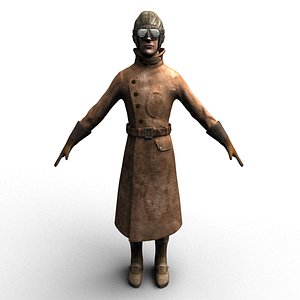 maya rigged ww1 allied pilot