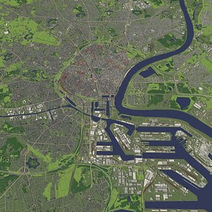 Antwerp Belgium - city and urban 3D