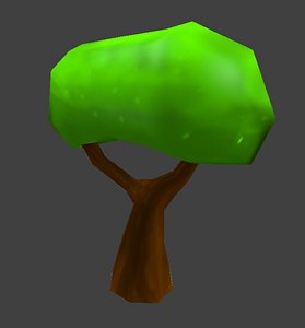 Cartoon Tree - Low Poly