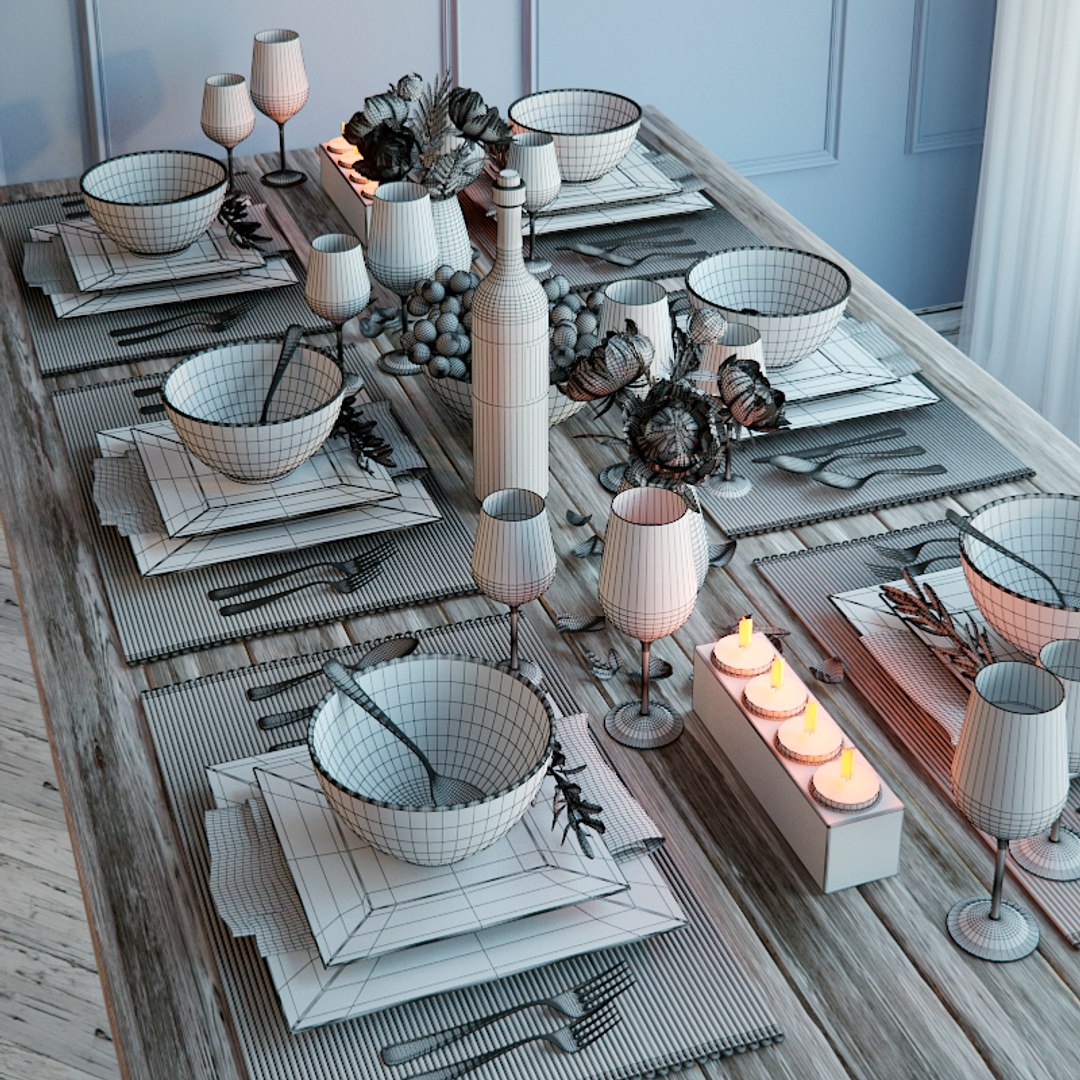 3d Model Serving Set