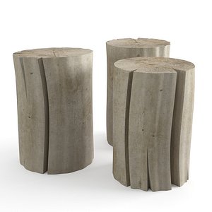 Wood Stub Side Tables