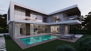 Villa D Exterior and interior scene