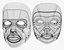 Cybernetic Male and Female Masks