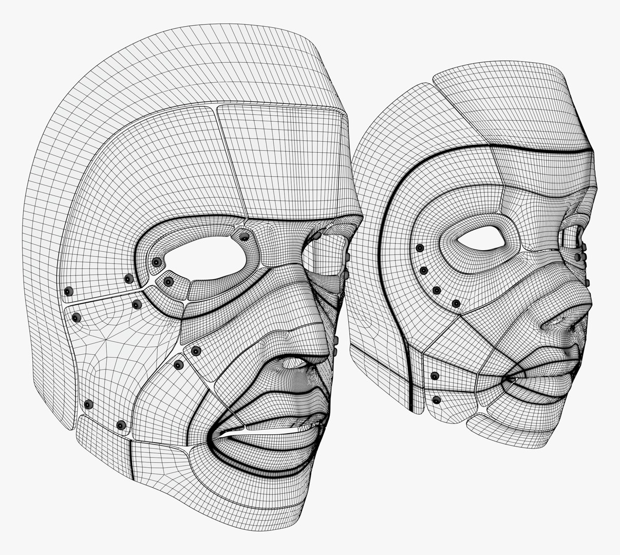 3D Cybernetic Male and Female Masks https://p.turbosquid.com/ts-thumb/OM/ZWcveg/wg/cybernetic_male_and_female_masks_wireframe_0004/jpg/1757617605/1920x1080/fit_q87/6278e54a685ea1174bd54cebc8c6d3aaa166feec/cybernetic_male_and_female_masks_wireframe_0004.jpg