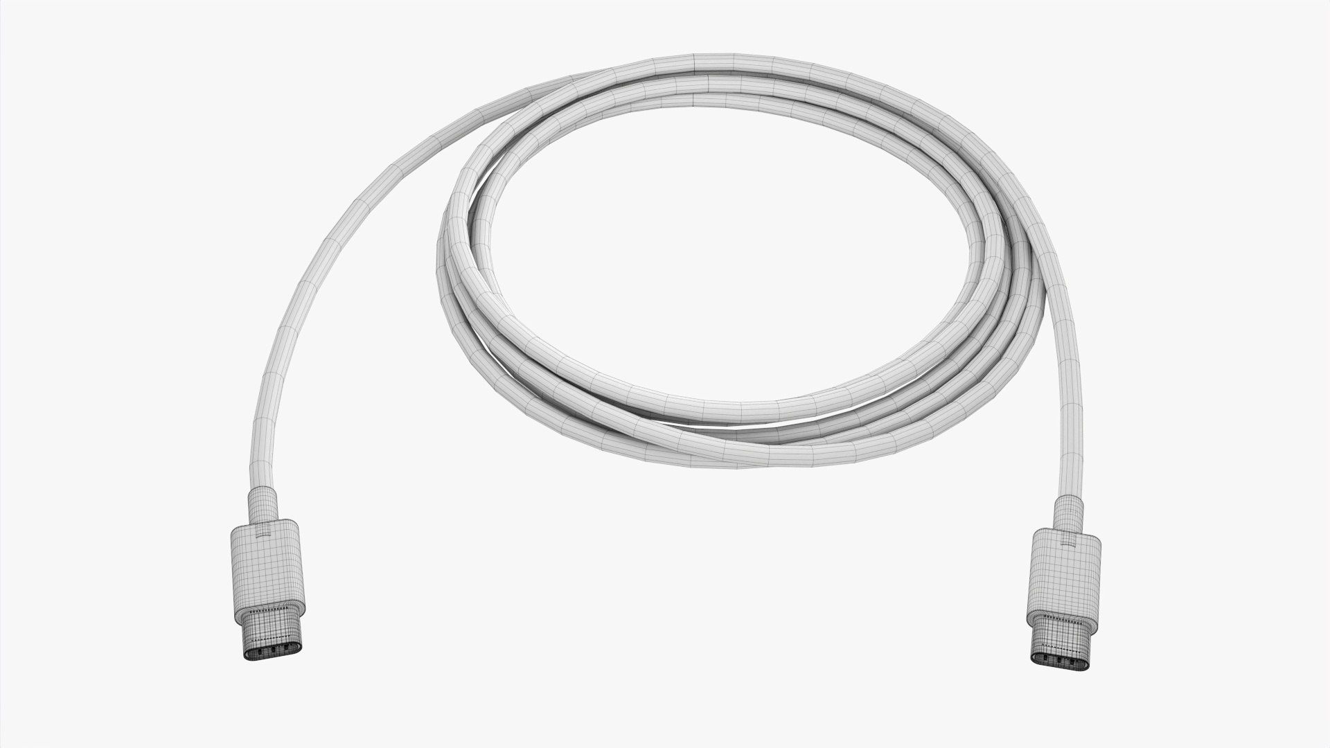 USB C Cable Double Sided White 3D Model - TurboSquid 1842384