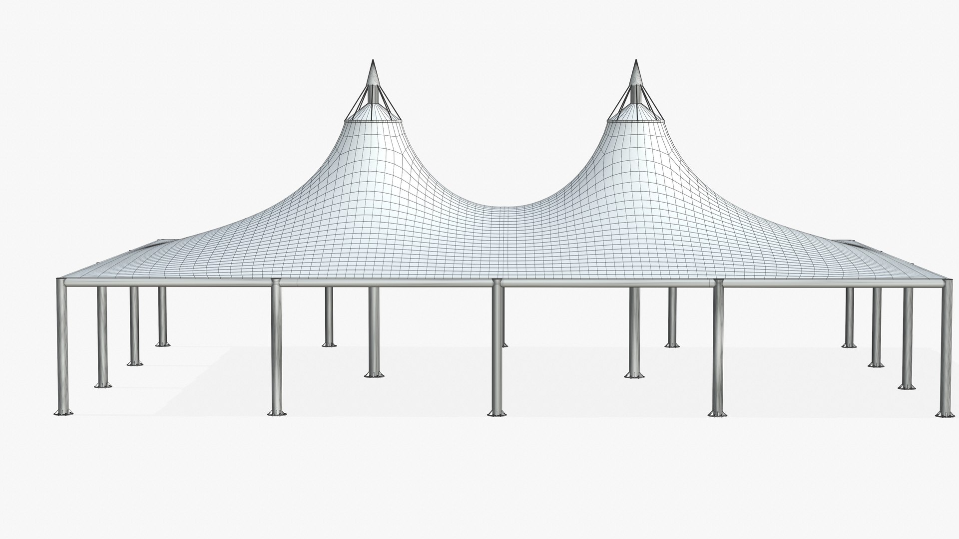3D Tensile Structures Double Conic - TurboSquid 1847754