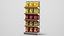 3D 8 Supermarket Shelves Collection