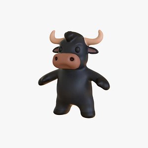 Little animal baby - Bull Animated 3D model