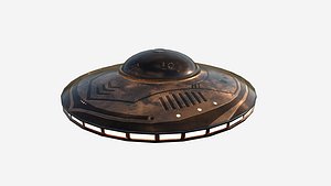 3D model Alien Spaceship UFO B06 Copper - Sci Fi Spacecraft Design
