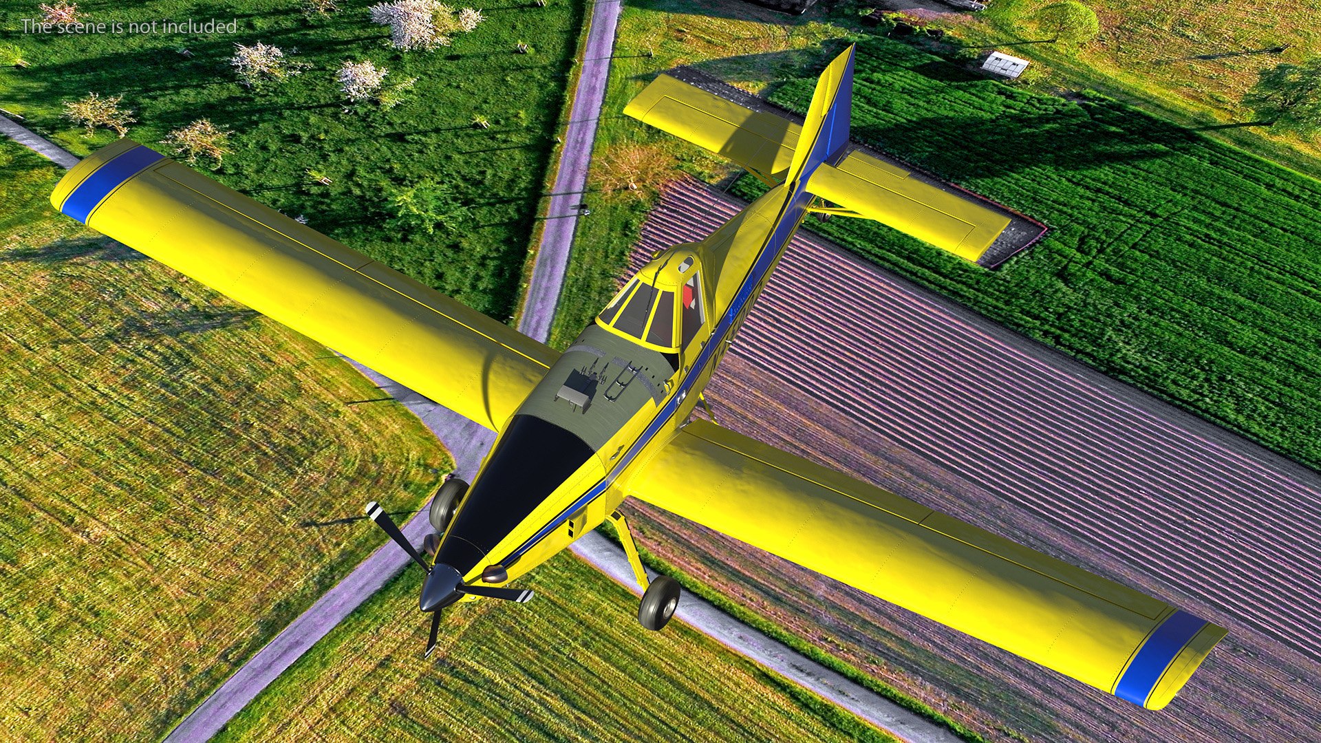 Plane Air Tractor AT 502B Simple Interior Rigged for Maya 3D model ...