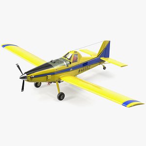 Plane Air Tractor AT 502B Simple Interior Rigged for Maya 3D model