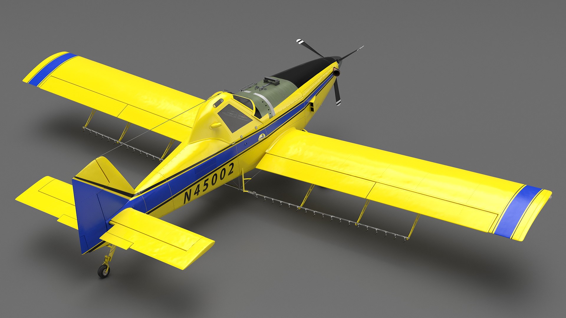 Plane Air Tractor AT 502B Simple Interior Rigged for Maya 3D model ...