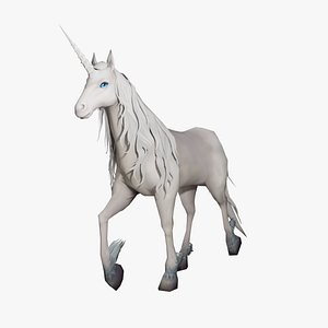 Animated Low-poly Unicorn 3D model