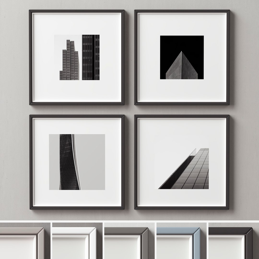 3D Picture Frames Set - TurboSquid 1575212