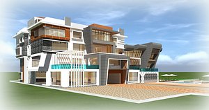 4 storey modern house