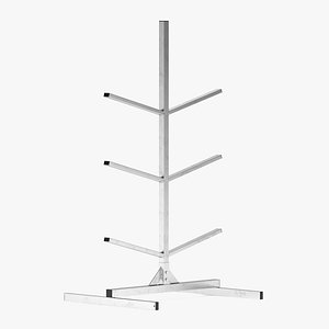 Athletics Pole Crossbar Carts 3D model