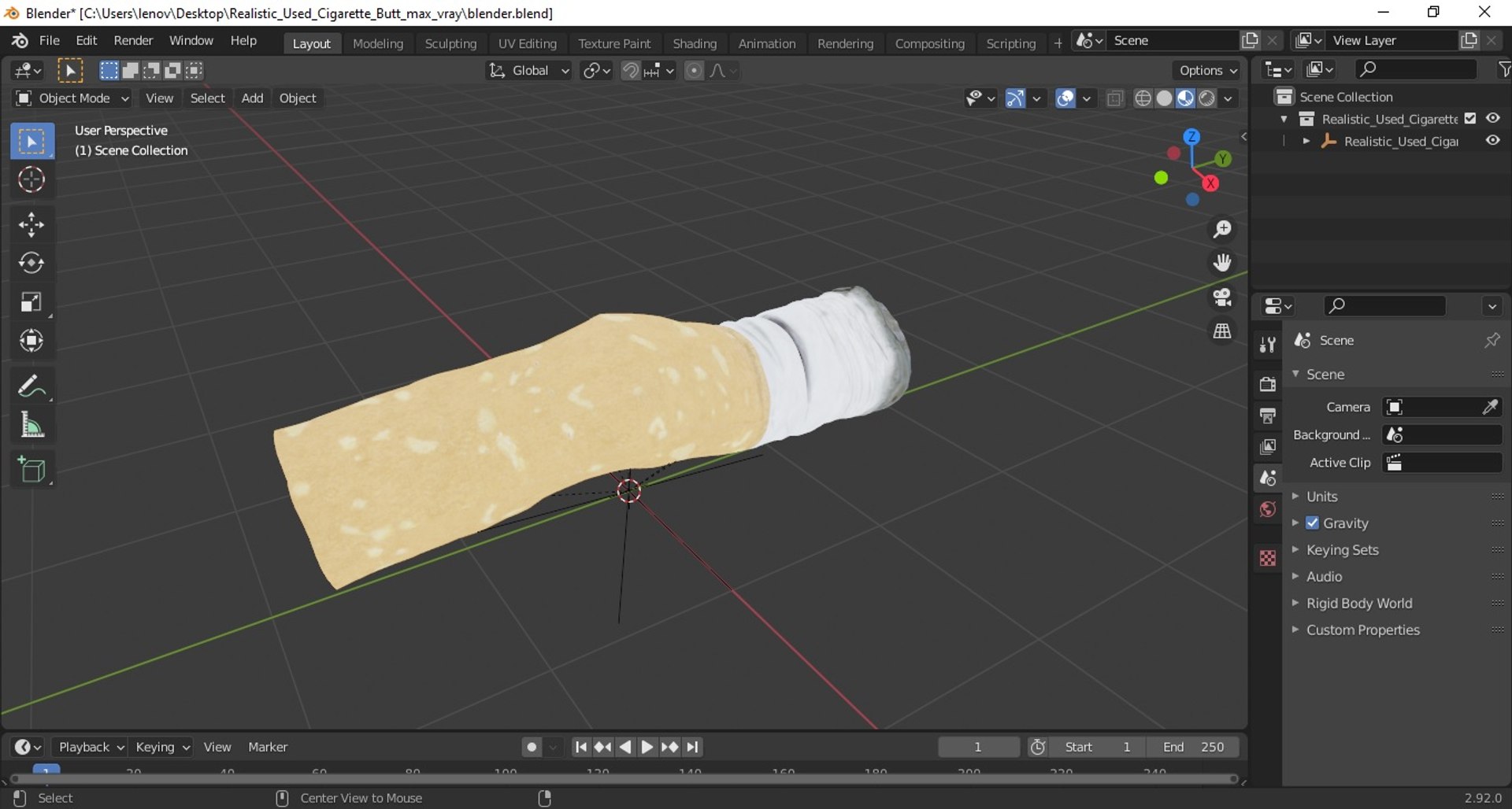 3D Realistic Used Cigarette Butt https://p.turbosquid.com/ts-thumb/ON/8DQUGP/ld/realisticusedcigarettebutt3dmodel019/jpg/1716420709/1920x1080/fit_q87/171d6054173aaf0a63d6eec14041cb16841a2564/realisticusedcigarettebutt3dmodel019.jpg
